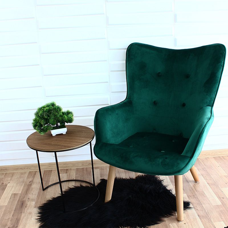 fotel zielony wypoczynkowy prl retro salon