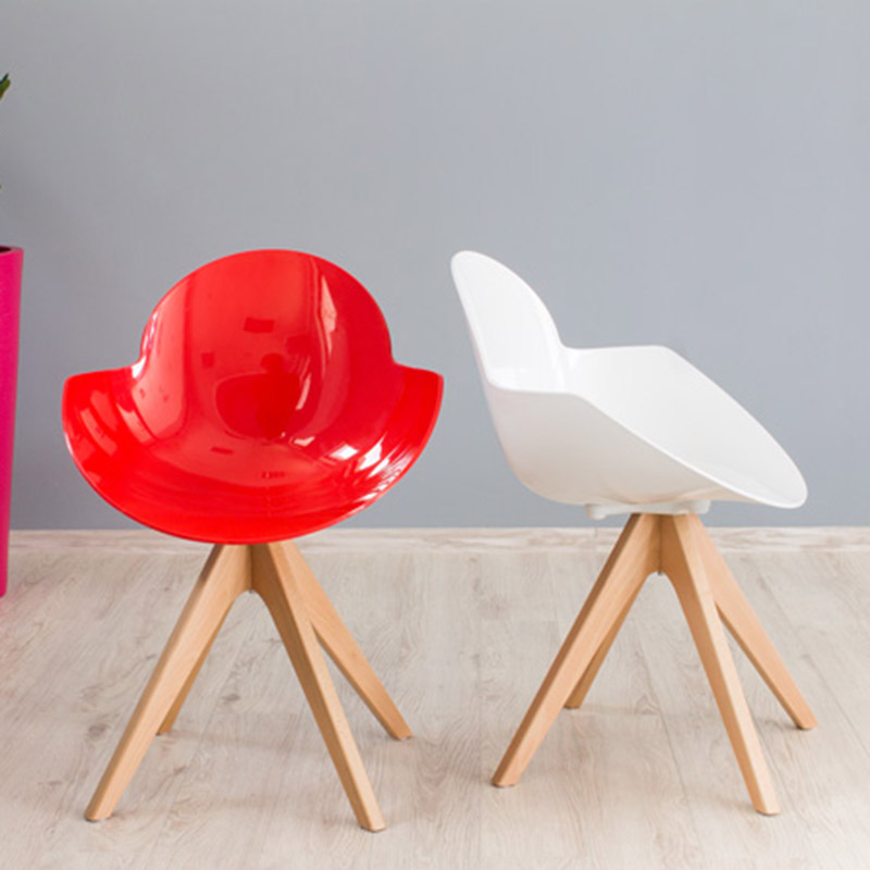 krzesło na drewnianych bukowych nogach nowoczesne