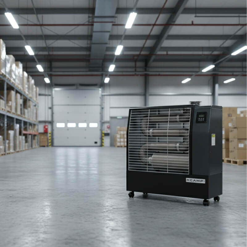 nagrzewnica olejowa HILE NDH-20W 20kW na podczerwień z wyświetlaczem LED i zbiornikiem 50l