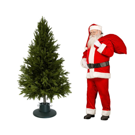 Stojak pod choinkę zielony okrągły – stabilny plastikowy, do 2,2 m, H5116GR