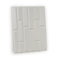 Panel ścienny dekoracjny na ścianę 3D z włókniny ozdobny biały 625mm x 800mm BRICK