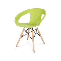 Krzesło nowoczesne na drewnianych bukowych nogach stylowe do salonu kuchni zielone 232