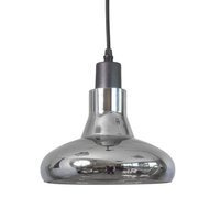 Lampa wisząca sufitowa zwis szklana żyrandol retro srebrny BL019