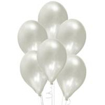Balony baloniki urodzinowe śnieżno białe na wesele komunię 100 szt.- 82602W