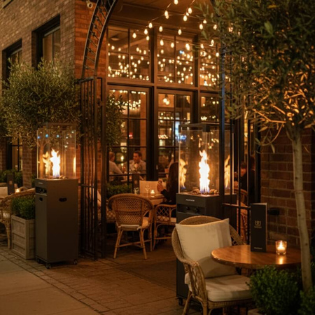 Ogrzewacz gazowy 8 kW zewnętrzny – promiennik ozdobny na taras, ogród PF-608 4-8KW 149cm