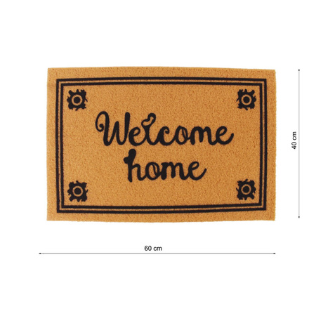 Wycieraczka wewnętrzna H24038-1 – chłonna mata pod drzwi 60×40 cm, beżowo-czarna