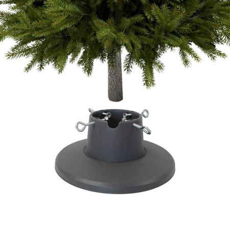 Stojak na choinkę H5110S – srebrno-szary, z pojemnikiem na wodę, dla drzewka do 2,1 m