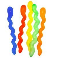 Balony spiralne skręcone do modelowania urodzinowe 40 szt mix kolorów - 82608