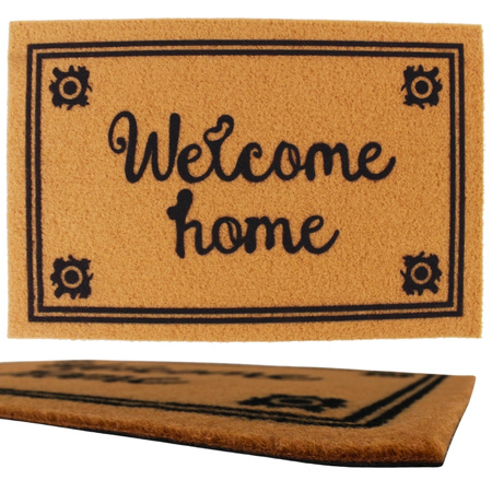 Wycieraczka wewnętrzna H24038-1 – chłonna mata pod drzwi 60×40 cm, beżowo-czarna