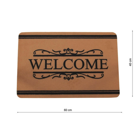 Wycieraczka wejściowa mata 60 × 40 cm „WELCOME” z ornamentem H24040-6