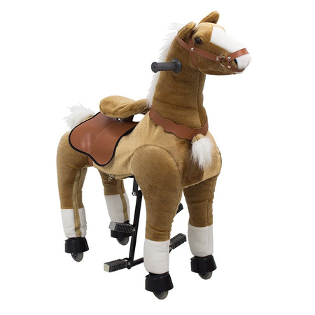 Konik dla dzieci na kółkach mechaniczny Pony Funny Cycle jasno brązowy UC02002-02B