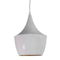 Lampa wisząca sufitowa zwis aluminiowa żyrandol retro biała LD020W