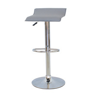 Hoker krzesło obrotowe chromowane z regulacją i podnóżkiem szary 707 G AL