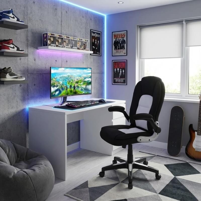 Krzesło biurowe L204 Czarno/Białe pol_pl_Krzeslo-biurowe-L204-Czarno-Biale-3947_19