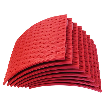 Osłona pod choinkę śr.65cm wys. 23cm koszowa, składana osłona na stojak choinkowy, czerwona H2203-23R