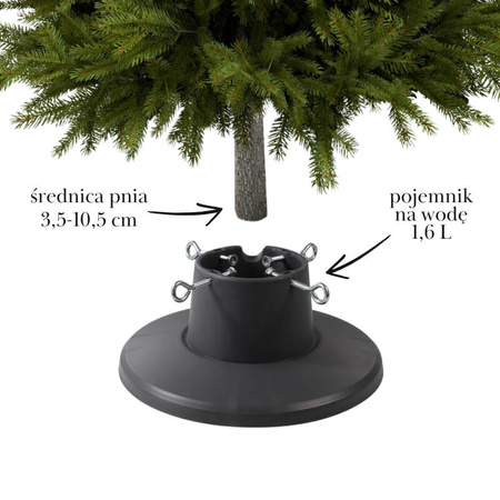Stojak na choinkę – szary, pojemnik na wodę, dla drzewek do 2,1 m H5110G