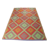  Dywan zewnętrzny na balkon i taras 120x180 cm – kolorowy boho z rombami ES-10A