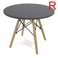 Stolik kawowy dla dzieci do pokoju dziecięcego na drewnianych bukowych nogach ciemno szary 49 cm x 60 cm S305 roz