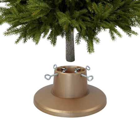Stojak na choinkę H5110GO – złoty stojak z pojemnikiem na wodę, dla drzewek do 2,1 m
