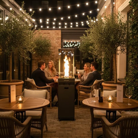 Ogrzewacz gazowy 8 kW zewnętrzny – promiennik ozdobny na taras, ogród PF-608 4-8KW 149cm