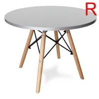 Stolik kawowy dla dzieci do pokoju dziecięcego na drewnianych bukowych nogach szary 49 cm x 60 cm S305 roz