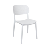 Krzesło lekkie białe plastikowe do kuchni, ogrodu i na balkon 157W