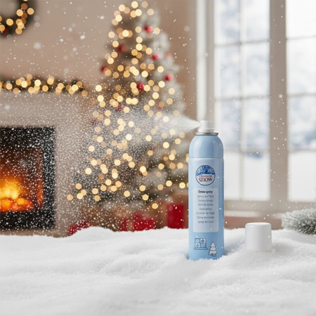 Sztuczny śnieg w sprayu 150 ml – dekoracja świąteczna na okno, choinkę i stroiki