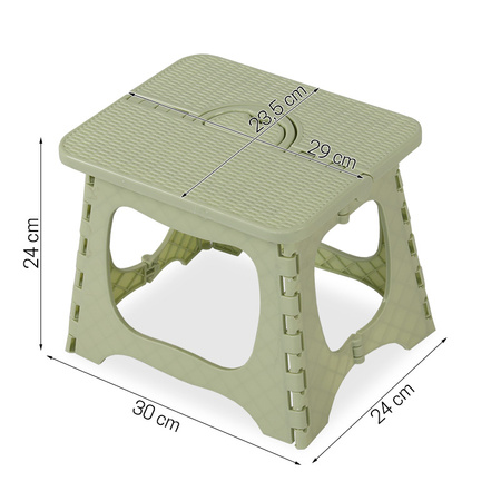 Stołek, taboret, podest składany mały 24 cm wysokości zielony 8241