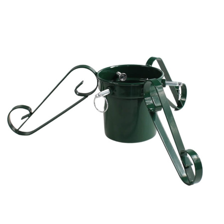 Metalowy stojak na choinkę zielony trójnóg, z pojemnikiem na wodę (do 2,1 m) H6303GR