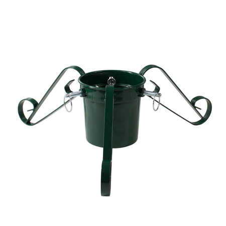 Metalowy stojak na choinkę zielony trójnóg, z pojemnikiem na wodę (do 2,1 m) H6303GR