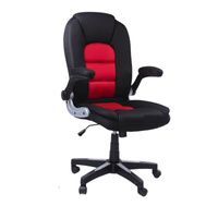 Krzesło gamingowe obrotowe – ergonomiczne krzesło dla gracza z podnoszonymi podłokietnikami, czerwone L204B-R Czarno/Czerwone