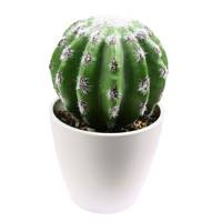 Kaktus sztuczna roślina kwiat w białej doniczce do salonu industrialna zielony DFS010-4