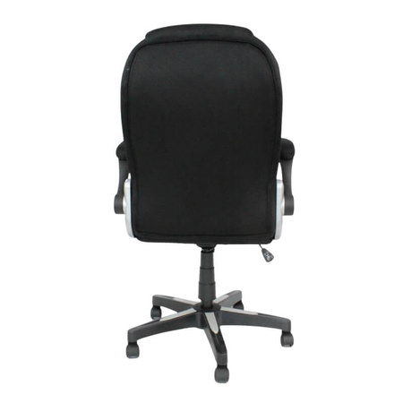 Krzesło obrotowe do biurka L204B-W – siateczkowe, czarno-białe, młodzieżowe