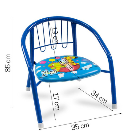 Krzesełko dla dziecka, kolorowe krzesło dziecięce dźwiękowe UC82312 - niebieskie