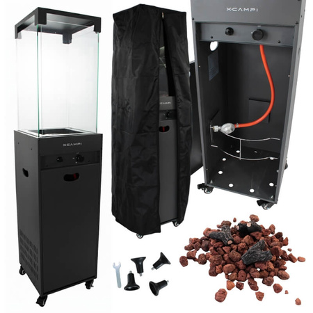 Ogrzewacz gazowy 8 kW zewnętrzny – promiennik ozdobny na taras, ogród PF-608 4-8KW 149cm