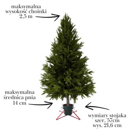 Stojak choinkowy duży pojemnik na wodę, do drzewa 2,5 m H5103GR-R