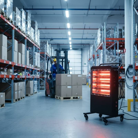 Ogrzewacz elektryczny na podczerwień do warsztatu, hali NIH09 240V/3000W 91m