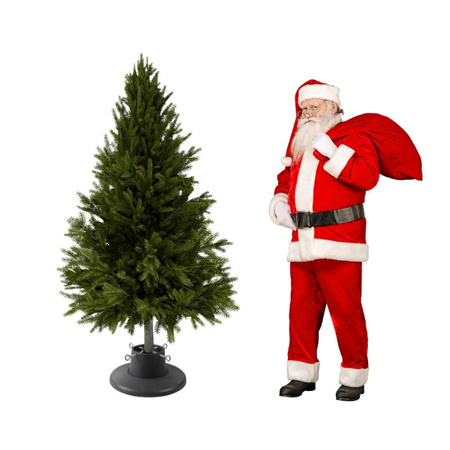 Stojak na choinkę – szary, pojemnik na wodę, dla drzewek do 2,1 m H5110G