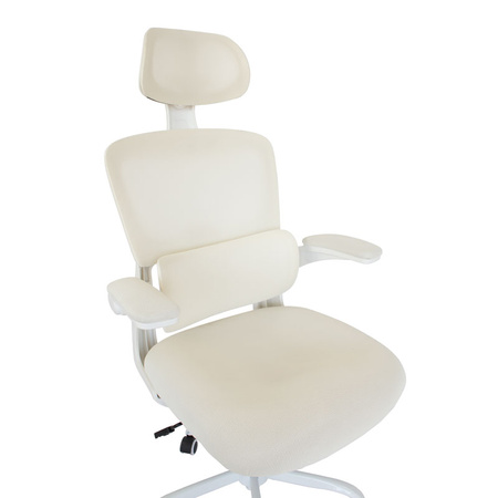 Krzesło obrotowe młodzieżowe do biurka – wygodne i stylowe dla dziewczynki L038 Beżowe