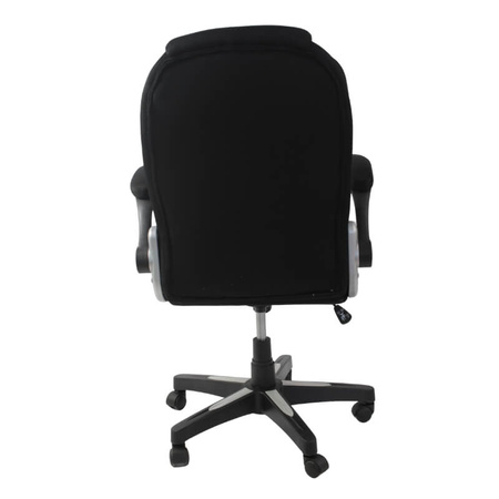 Krzesło biurowe obrotowe HILE L204B-G – ergonomiczne do biurka, czarno-szare siateczkowe z podnoszonymi podłokietnikami