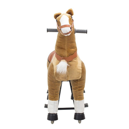 Konik dla dzieci na kółkach mechaniczny Pony Funny Cycle jasno brązowy UC02002-02B