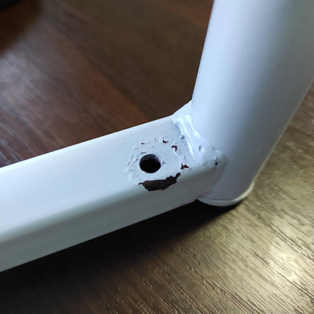 Krzesło skandynawskie nowoczesne na metalowych białych nogach stylowe białe YA-01 / YE-A04