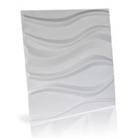 Panel ścienny dekoracjny na ścianę 3D z włókniny ozdobny biały LAKE