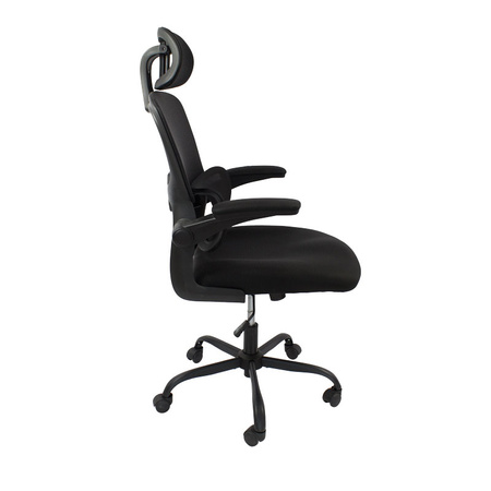 Fotel gamingowy czarny – ergonomiczny, siateczkowy, obrotowy z wysokim oparciem L038B