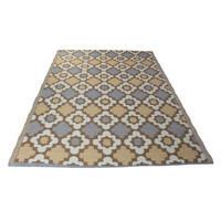 Dywan zewnętrzny na balkon i taras 160x220 cm – duży, musztardowy, marokański wzór ES-09B