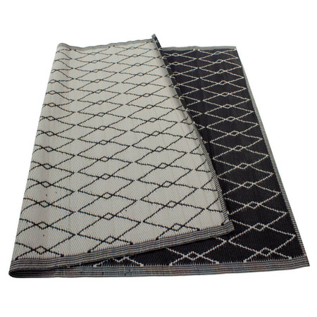 Dywan zewnętrzny na balkon i taras 120x180 cm – wodoodporny czarny ES-05A