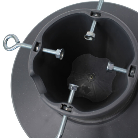 Stojak na choinkę H5110S – srebrno-szary, z pojemnikiem na wodę, dla drzewka do 2,1 m