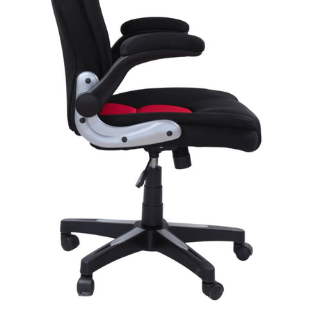 Krzesło gamingowe obrotowe – ergonomiczne krzesło dla gracza z podnoszonymi podłokietnikami, czerwone L204B-R Czarno/Czerwone