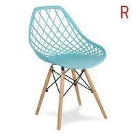 Krzesło ażurowe skandynawskie nowoczesne na drewnianych bukowych nogach stylowe turkusowe YE-25