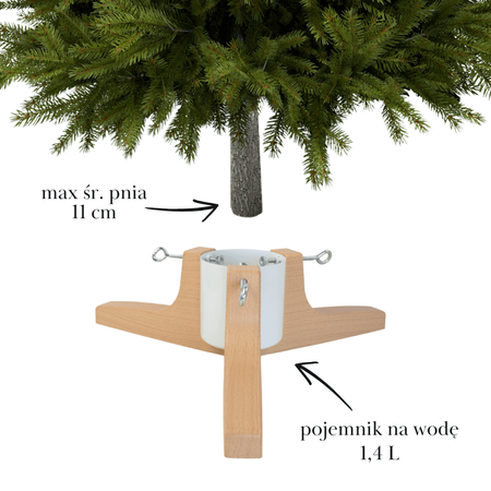 Stojak na choinkę H5108W – metalowy biały stojak z pojemnikiem na wodę do 2,2 m